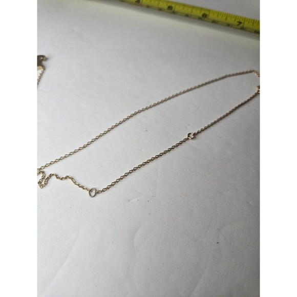 Avon Gold Tone Necklace Initial J - Picture 8 of 9